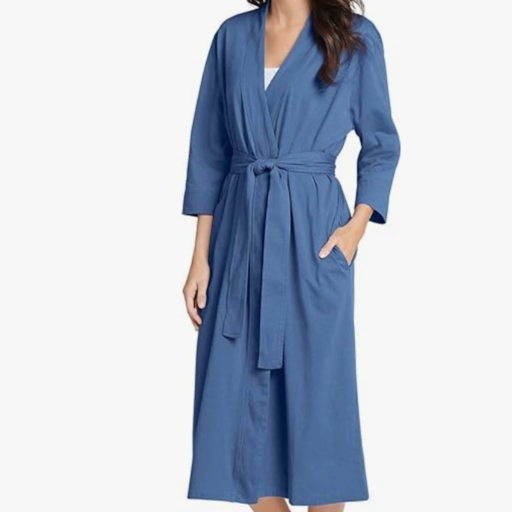 Jockey Women's Sleepwear Everyday Essentials 100% Cotton Long Robe